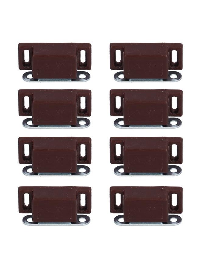 Thoraya 8 Set Stainless Steel Magnetic Door Catch Cupboard Closet Cabinet Door Damper Buffer Furniture AccessoriesBrown  - Image 2