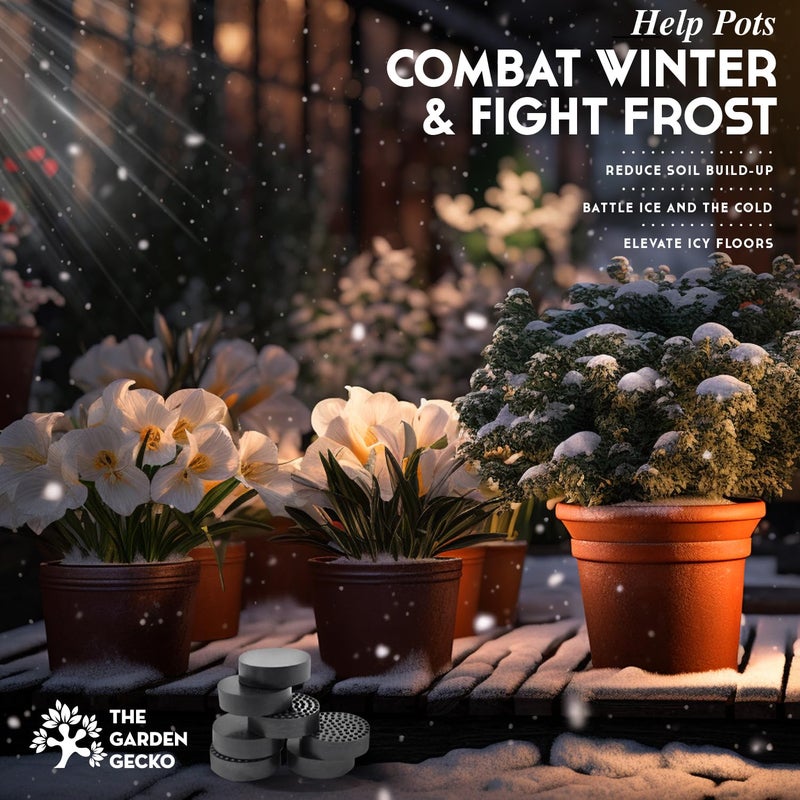 The Garden Gecko Invisible Pot feet for Outdoor Plant pots and Flowers. Solid Rubber Pot risers with Enhanced Grip | 20 Pack. - Image 3