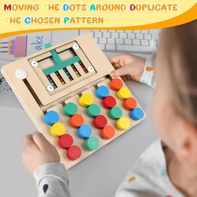 COLOR MATCHING PUZZLE TOYS, MONTESSORI BRAIN TEASERS GAME FOR KIDS AGE 3, 4, 5, 6, 7 YEARS OLD, ROAD TRIP TOYS FOR BOYS & GIRLS, HANDHELD GAMES FOR TRAVEL, IDEAL CHRISTMAS, BIRTHDAY GIFTS - Image 5