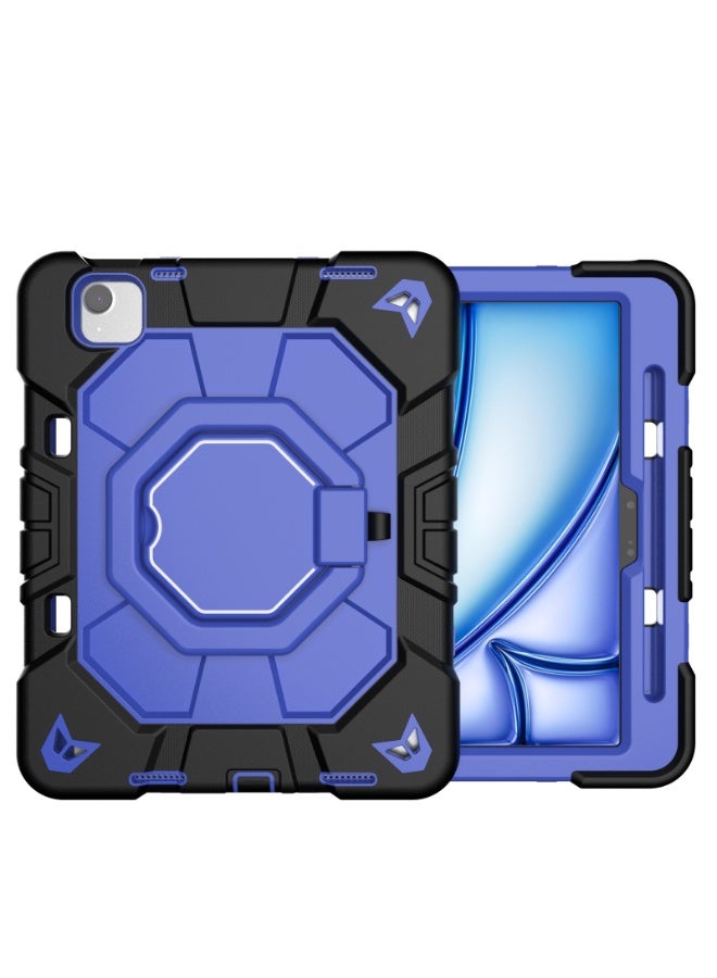 general Case for iPad air 6  11inch 2024 with Pencil Holder , Heavy Duty Shockproof Rugged Protective Case with 360° Rotate Hand Stand - Image 1