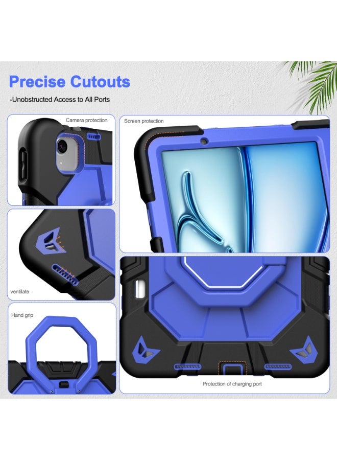 general Case for iPad air 6  11inch 2024 with Pencil Holder , Heavy Duty Shockproof Rugged Protective Case with 360° Rotate Hand Stand - Image 5