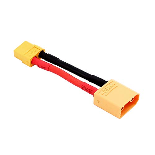OliYin 3pcs XT90 Male to XT60 Female Connector Converter Adaptor with 12awg 1.96inch 5cm Cable(Pack of 3) - Image 3