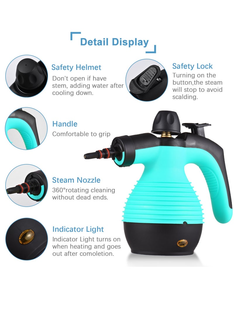 Handheld Steam Cleaner, 1050W Multifunctional High Temperature Pressurized Steam Cleaning Machine with 9PCS Accessory - Image 3