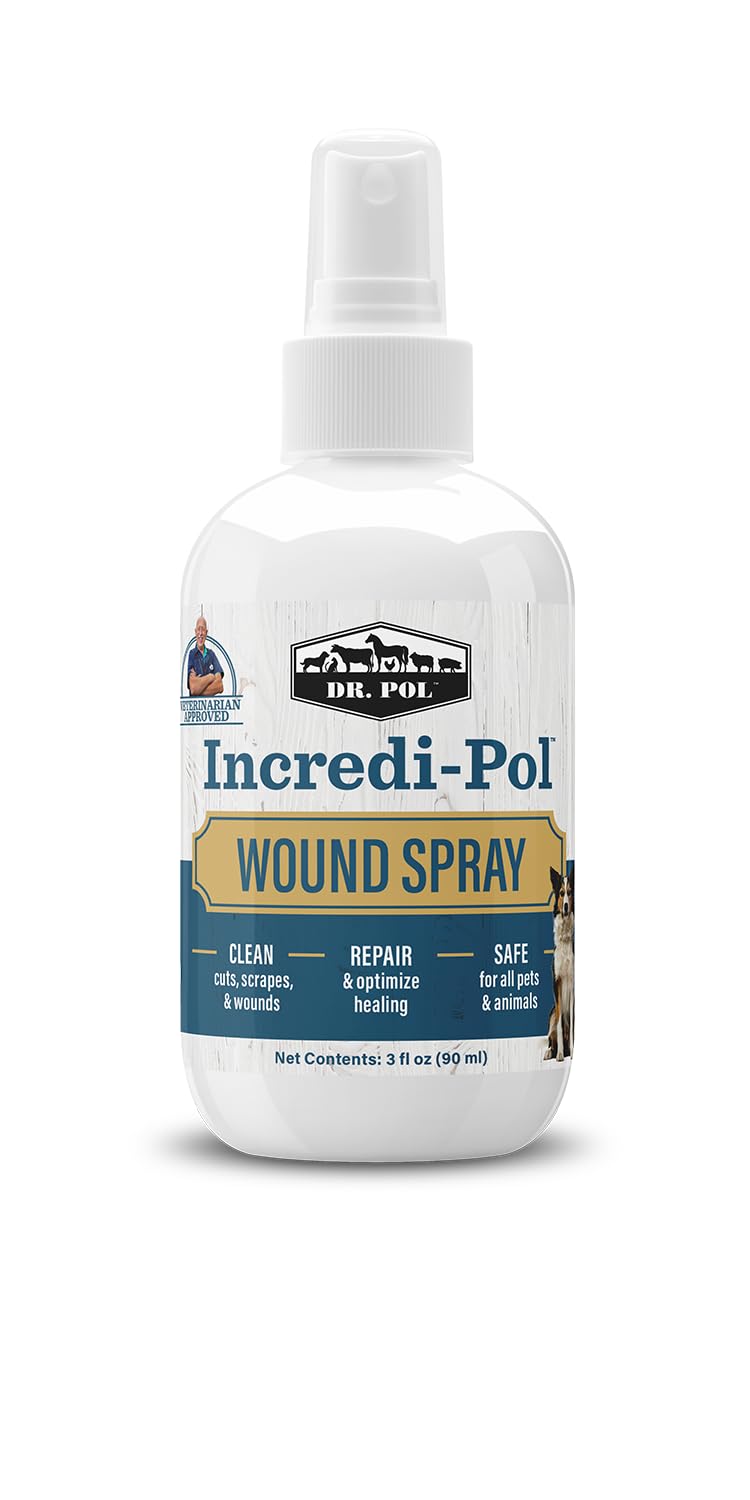 Dr. Pol Incredi-Pol Wound Spray for Dogs, Cats, Horses, and All Animals - Dog Wound Care to Clean Cuts, Scrapes, Hot Spots, and More - Repair Skin and Promote Healing - 3 Fluid Ounces - Image 2