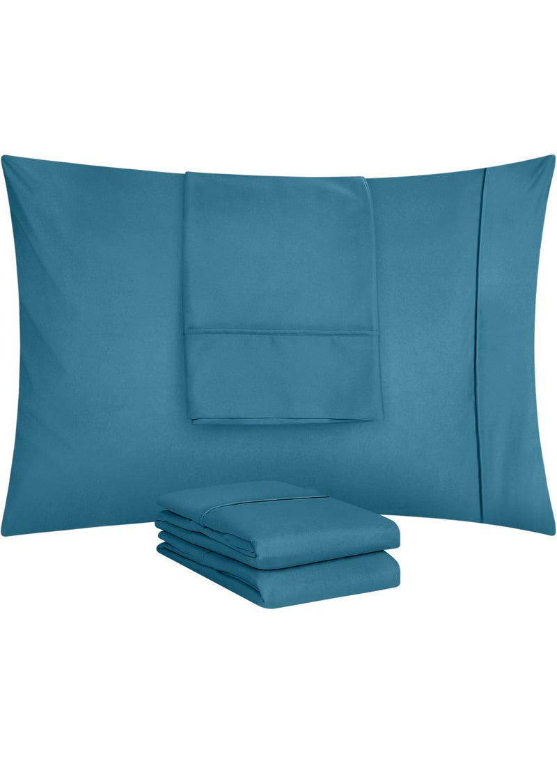 Utopia Bedding Utopia Bedding Queen Pillow Cases - 4 Pack - Envelope Closure - Soft Brushed Microfiber Fabric - Shrinkage and Fade Resistant Pillow Covers Queen Size 20 X 30 Inches (Queen  Denim Blue)  - Image 5