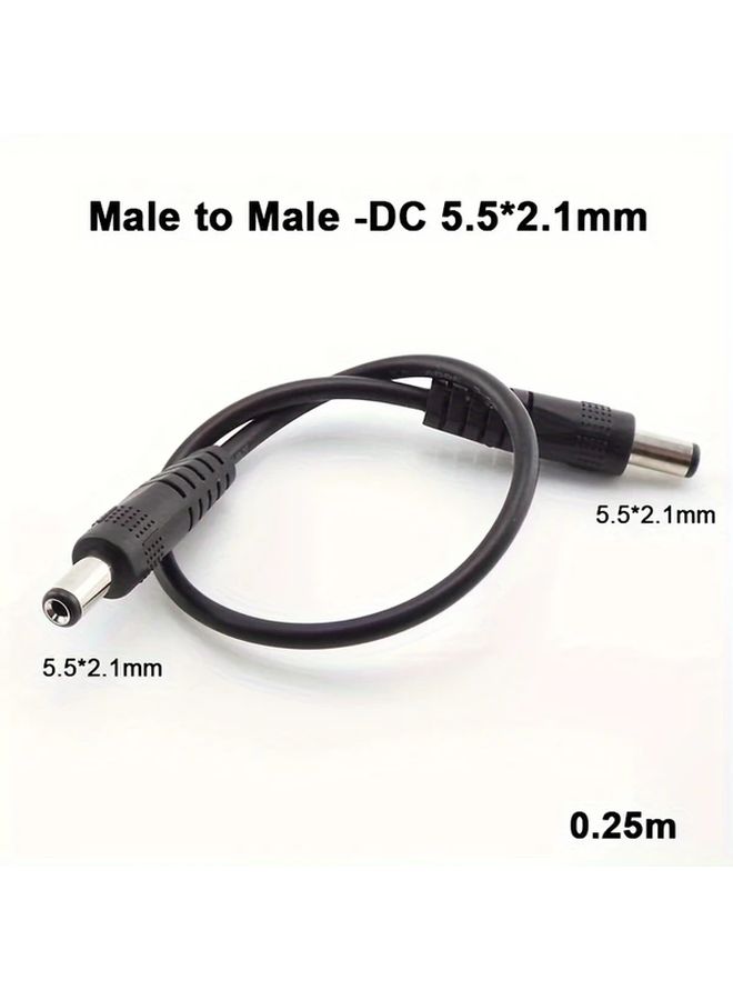DC Male to Male Power Cable 5 5x2 1mm Connector for CCTV Monitor USB Device 19 69inch Length - Image 3