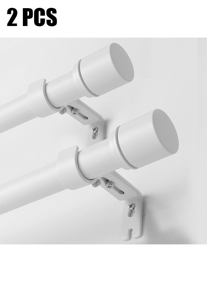 2 Pcs White Curtain Rod Brackets for Wall,Heavy Duty Curtain Rod Holders for 1 Inch Rod with Installation Screws - Image 1