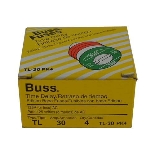 Bussmann Bussman TL-30PK4 30 Amp TL Edison Plug Time Delay Fuse 4 Count - Image 1