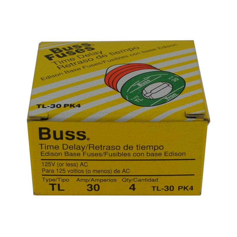 Bussmann Bussman TL-30PK4 30 Amp TL Edison Plug Time Delay Fuse 4 Count - Image 4