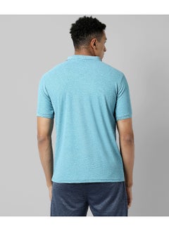 Campus Sutra Men's Solid Light Blue Regular Fit Activewear T-Shirt  - Image 5