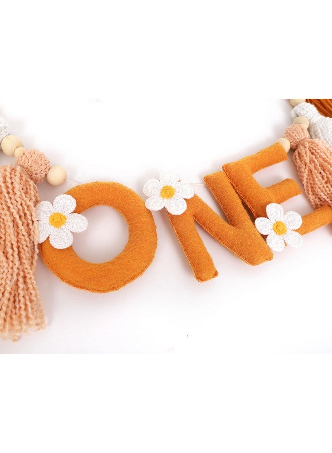 Agkvw Daisy 1st Birthday High Chair Banner - Felt One Tassel Garland, Girl First Birthday Decor - Image 5