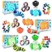 Cevioce 15Pcs Fidget Toys Adults PackStocking Stuffers for Teens Boys GirlsAutism Sensory Toys with Fidget Spinner Slug Magnetic RingsSquishy Fidget Toys ADHD Stress ReliefParty Favor for KidBOG - Image 2