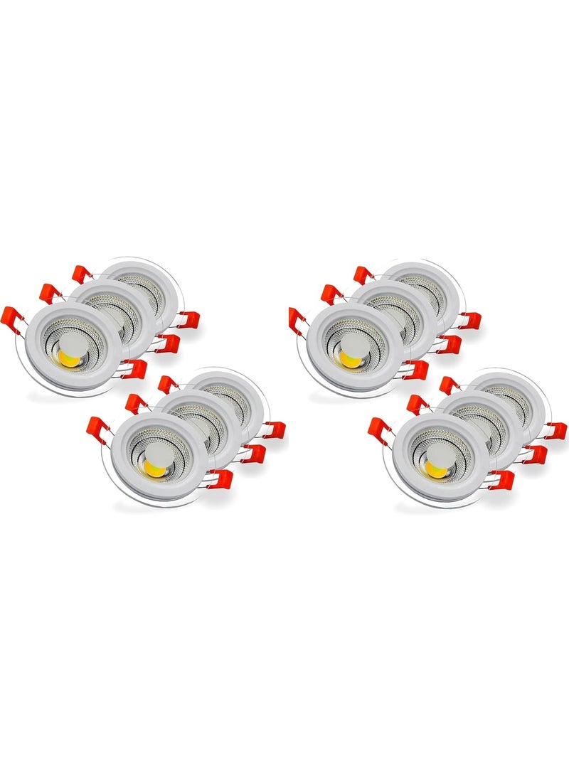 LED Downlight Kit Glass Downlight Kit (12 Pieces, Cool and Cool White)