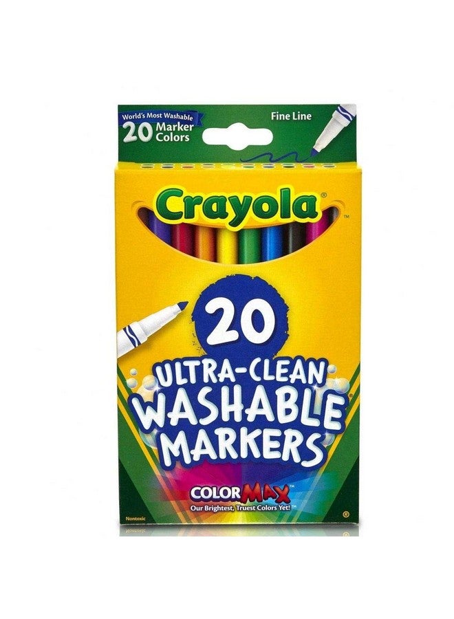 Crayola Fine Line Ultraclean Washable Markers 20 Count - Image 2