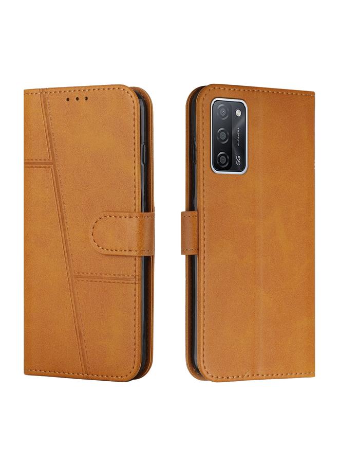 S-TOP Case For OPPO A16/A16S/A54S/A55 5G/A53S 5G Stitching Calf Texture Buckle Leather Phone Case - Image 1