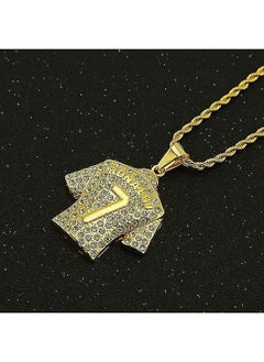 Generic Jersey Necklace For Men Hip Hop Ronaldo No. 7 Jersey Necklace Number 7 Soccer Jersey Pendant Necklace Mens  - Image 3