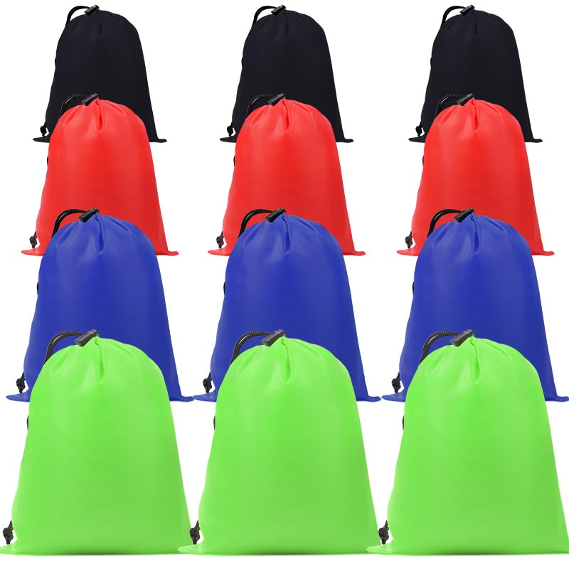 iMucci 12Pcs Drawstring Bag sack Nylon Bag ditty bag for Gym Traveling Hiking Yoga Shopping - Image 2