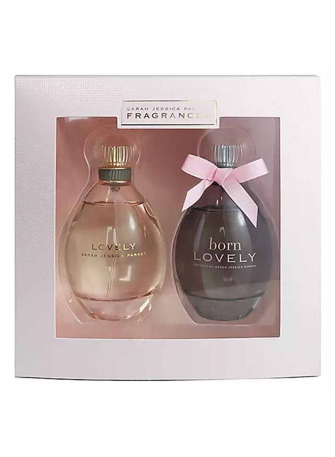 SARAH JESSICA PARKER سارة جيسيكا باركر للنساء مجموعة عطر 2 × 100 مل (لوفلي + بورن لوفلي) - Image 2