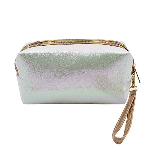 MOSSTYUS Holographic Cosmetic Bag Travel Toiletry Organizer Mermaid Storage Purse Makeup Carrying Case - Image 4