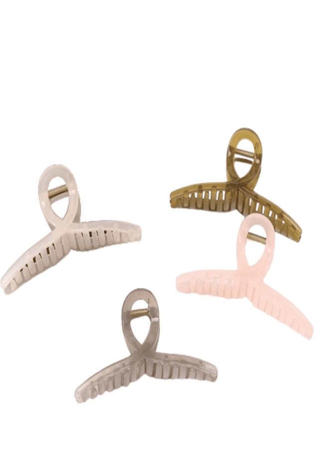 DIGALI ENTERPRISE Ultimate Large Jelly Hair Clips for Women | Strong Hold Butterfly Claw Clips | Non-Slip Hair Accessories for Thick Hair | Ideal for Daily Use (Pack of-6)(MULTI COLOR) - Image 1