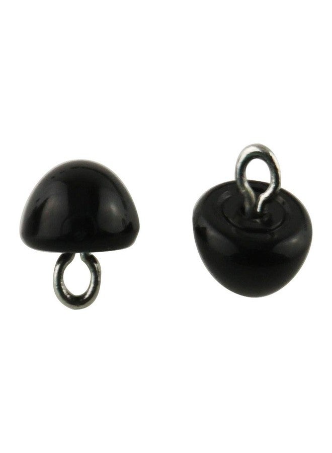 تيج أزرار لؤلؤية من تيغ، 50 قطعة، 10 مم، خرز أسود، نصف كرة، غطاء قبة، أزرار سلكية حلقية، مناسبة للأعمال اليدوية، والملابس، وفساتين الزفاف، وسجل القصاصات، ومشاريع الأعمال اليدوية. - Image 4