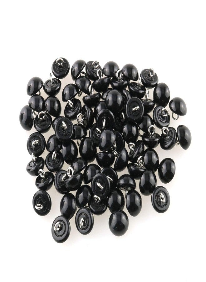 تيج أزرار لؤلؤية من تيغ، 50 قطعة، 10 مم، خرز أسود، نصف كرة، غطاء قبة، أزرار سلكية حلقية، مناسبة للأعمال اليدوية، والملابس، وفساتين الزفاف، وسجل القصاصات، ومشاريع الأعمال اليدوية. - Image 1