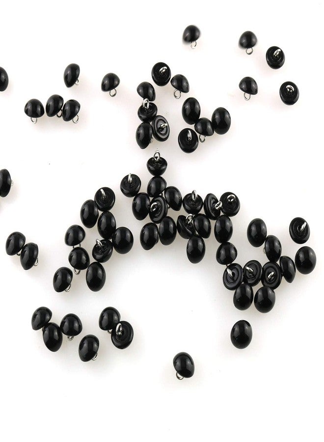 تيج أزرار لؤلؤية من تيغ، 50 قطعة، 10 مم، خرز أسود، نصف كرة، غطاء قبة، أزرار سلكية حلقية، مناسبة للأعمال اليدوية، والملابس، وفساتين الزفاف، وسجل القصاصات، ومشاريع الأعمال اليدوية. - Image 3