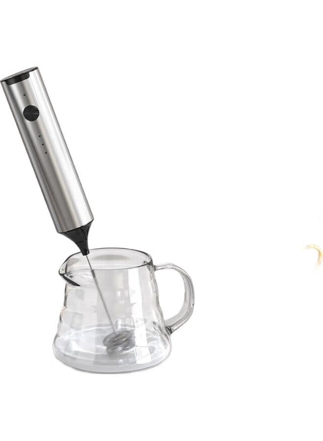 Cliton Electric Milk Frother, Coffee Foam Maker, Stainless Steel Rechargeable Milk Frother, Handheld Mini Mixer, Egg Beater - Image 2