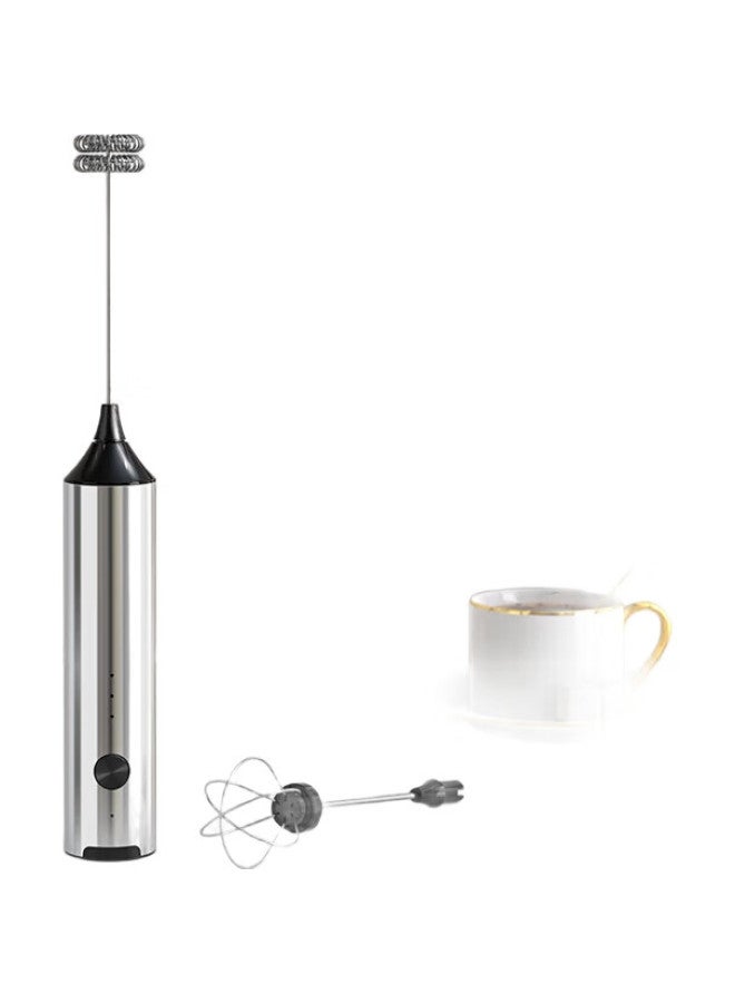 Cliton Electric Milk Frother, Coffee Foam Maker, Stainless Steel Rechargeable Milk Frother, Handheld Mini Mixer, Egg Beater - Image 1