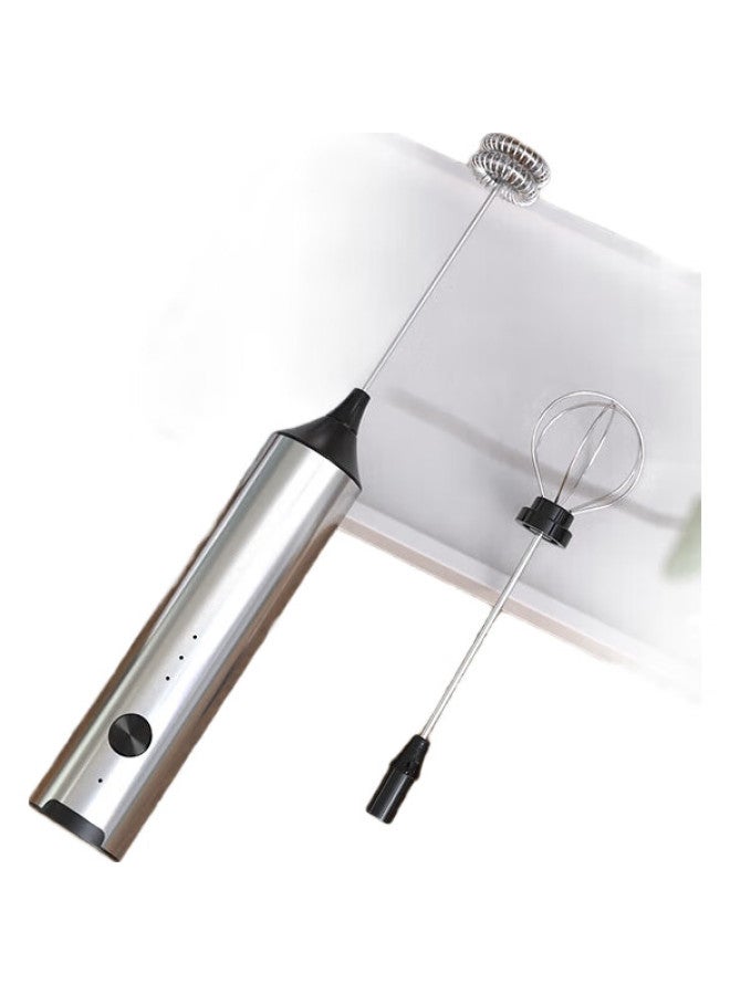 Cliton Electric Milk Frother, Coffee Foam Maker, Stainless Steel Rechargeable Milk Frother, Handheld Mini Mixer, Egg Beater - Image 3