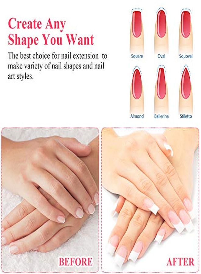 Blulu 240 Pieces Nail Extension Silk Fiberglass Nail Wrap Non Woven Fiber Gel Nail Care Tool For Women Diy Nail Art Extension Accessories - Image 5