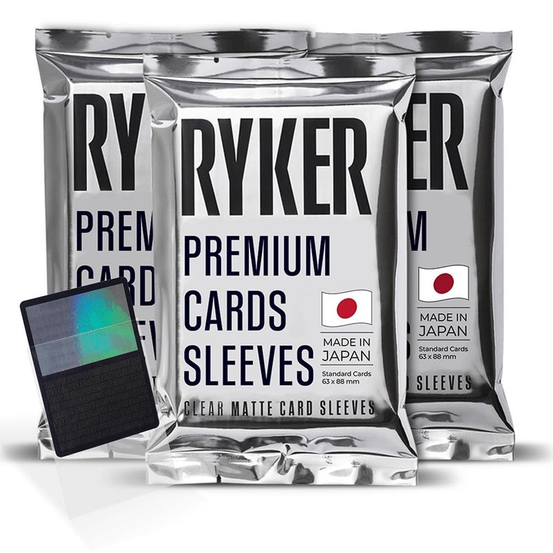 Ryker Sleeves Standard Size Matte Trading Card Sleeves Compatible with Magic The Gathering MTG Pokemon Trading Cards Board Games and Card Game Clear Protectors 300 Count Clear - Image 2