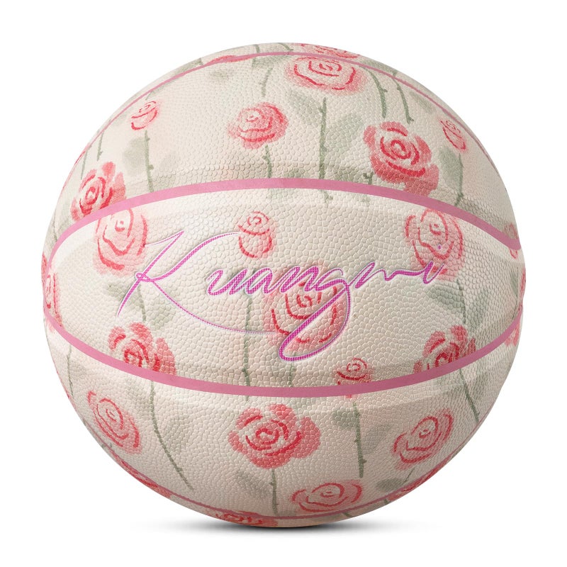 Kuangmi Pink Rose Basketball Pink Basketball Size 6 Womens Colorful Street BallIndoor Outdoor - Image 2