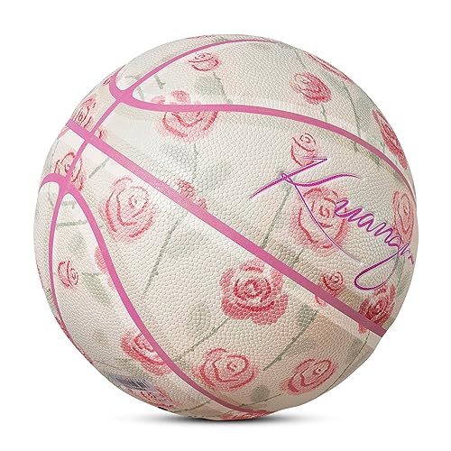 Kuangmi Pink Rose Basketball Pink Basketball Size 6 Womens Colorful Street BallIndoor Outdoor - Image 3