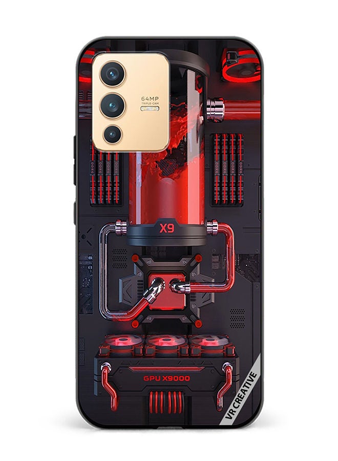 VR CREATIVE Protective Case Cover For Vivo V23 5G Red X9 Design Multicolour - Image 1