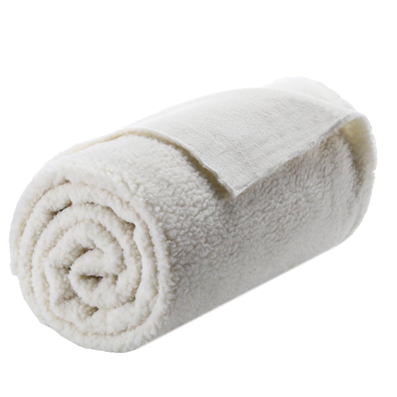 Hahafelt Sherpa Fabric 2 Yard x 63 Inch Faux Lambskin Thermal Lined Ivory Fur Sherpa Fleece Fabric for Crafts Materials Scarf DIY Sewing Dolls Pillow Seat Pads - Image 2