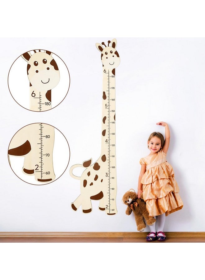 LIKEYO Growth Chart for Wall Wooden - Cute Giraffe Kids Height Wall Chart, Height Measurement for Wall Ruler Wall Chart for Kids Height, Wall Measuring Chart for Bedroom Playroom Nursery Decor - Image 1