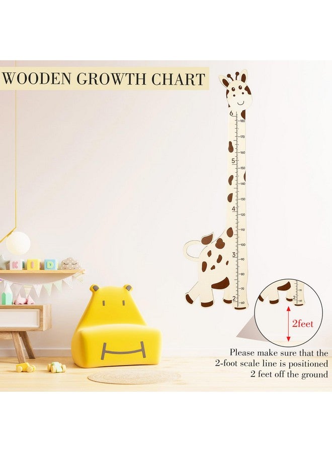LIKEYO Growth Chart for Wall Wooden - Cute Giraffe Kids Height Wall Chart, Height Measurement for Wall Ruler Wall Chart for Kids Height, Wall Measuring Chart for Bedroom Playroom Nursery Decor - Image 4