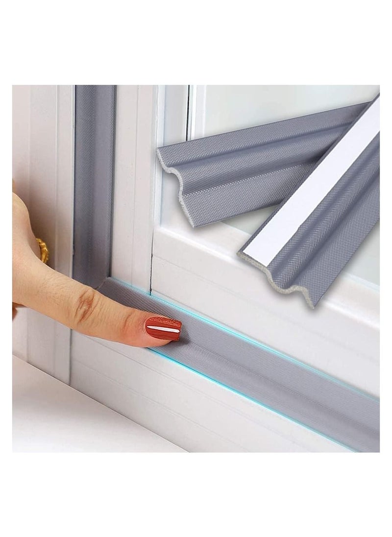 RATSAW - 4m Window Draft Stopper Draught Foam Seal Strip Wind Noise Dust Insect Blocker for Window Gap Door Frame Grey - Image 1