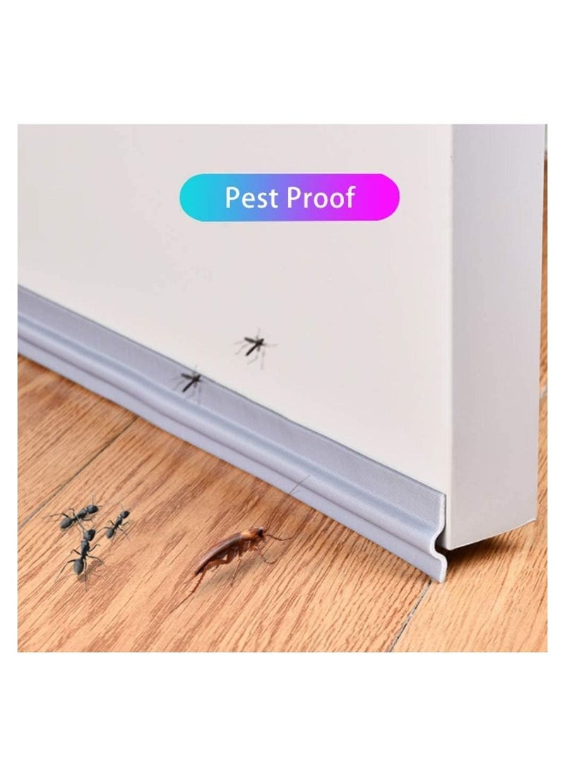 RATSAW - 4m Window Draft Stopper Draught Foam Seal Strip Wind Noise Dust Insect Blocker for Window Gap Door Frame Grey - Image 1
