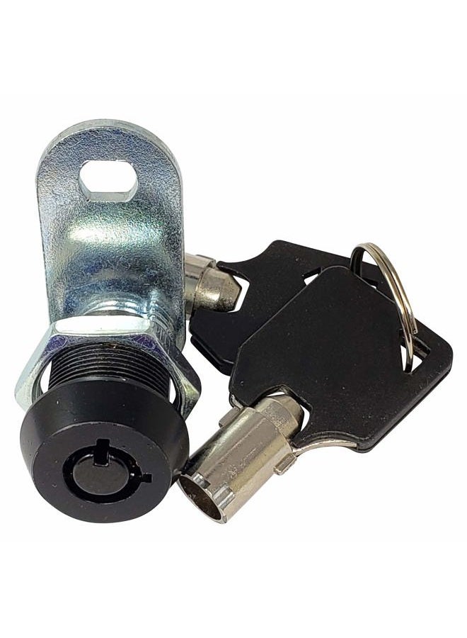 Admiral Locks Tubular Cam Lock, Keyed Alike Removable Key RV Compartment Storage Lock Cabinet Locks (Black Pack of 5, 5/8" 90°) - Image 5