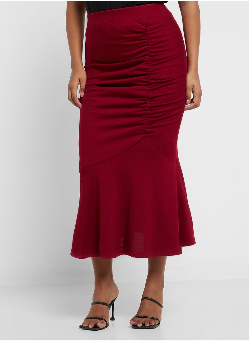 Ginger Plus Ruched Mermaid Cut Skirt  - Image 2