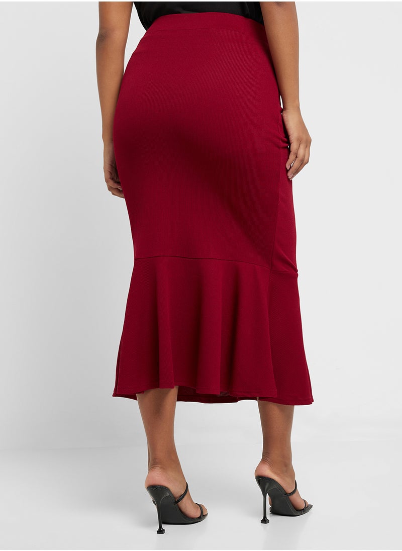 Ginger Plus Ruched Mermaid Cut Skirt  - Image 3