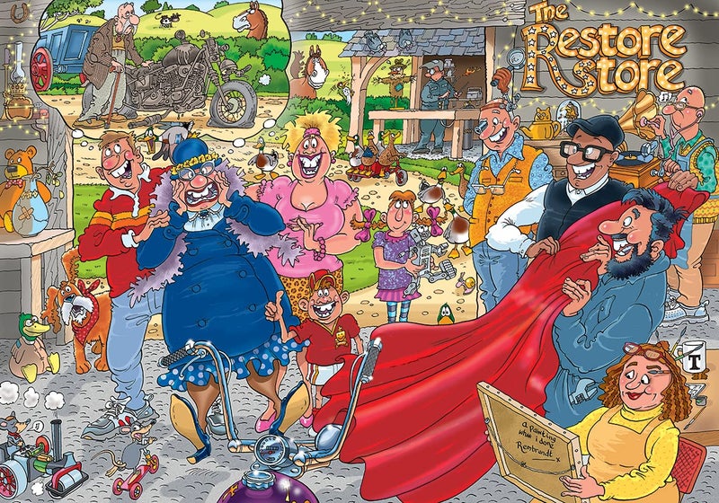 Wasgij Jumbo, Wasgij, Original 41 - The Restore Store, Unique Collectable Jigsaw Puzzle for Adults, 1,000 Piece - Image 3