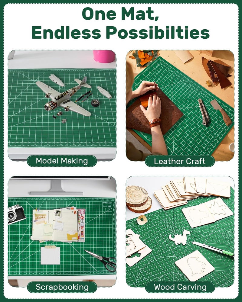 Tujurich Self Healing Cutting Mat, 36" x 24", Double-Sided Rotary Cutting Mat for Sewing, Quilting, Scrapbooking, Fabric & Craft Cutting Board (A1), Green - Image 5