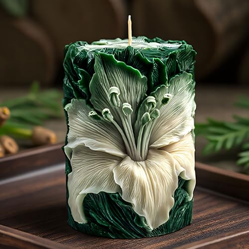 EVERELAM Flower Succulent Tulip Rose Cylinder Molds Silicone Wave Spiral Candle Mold - Silicone Resin Casting Molds for Candle & Resin & Soap Craft Supplies - Image 3