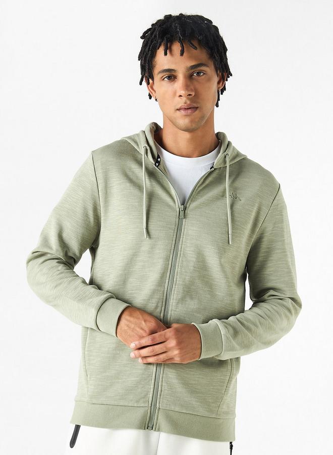 كابا سويت شيرت سادة بقبعّة وجيوب من جونيورز - Image 1