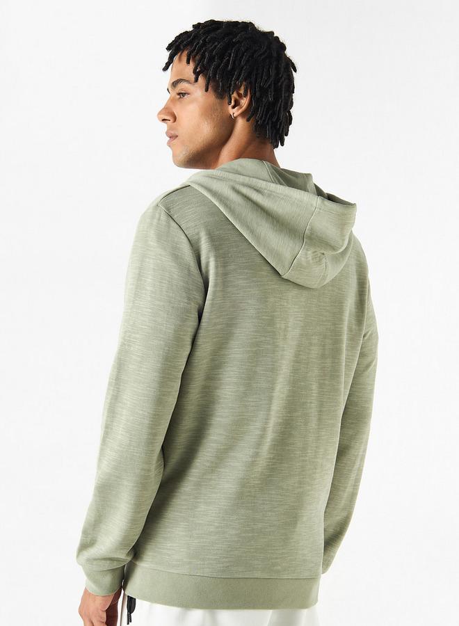 كابا سويت شيرت سادة بقبعّة وجيوب من جونيورز - Image 3