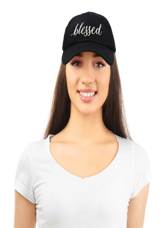 DALIX Blessed Women's Baseball Cap Soft Cotton Dad Hat in Black - Image 5