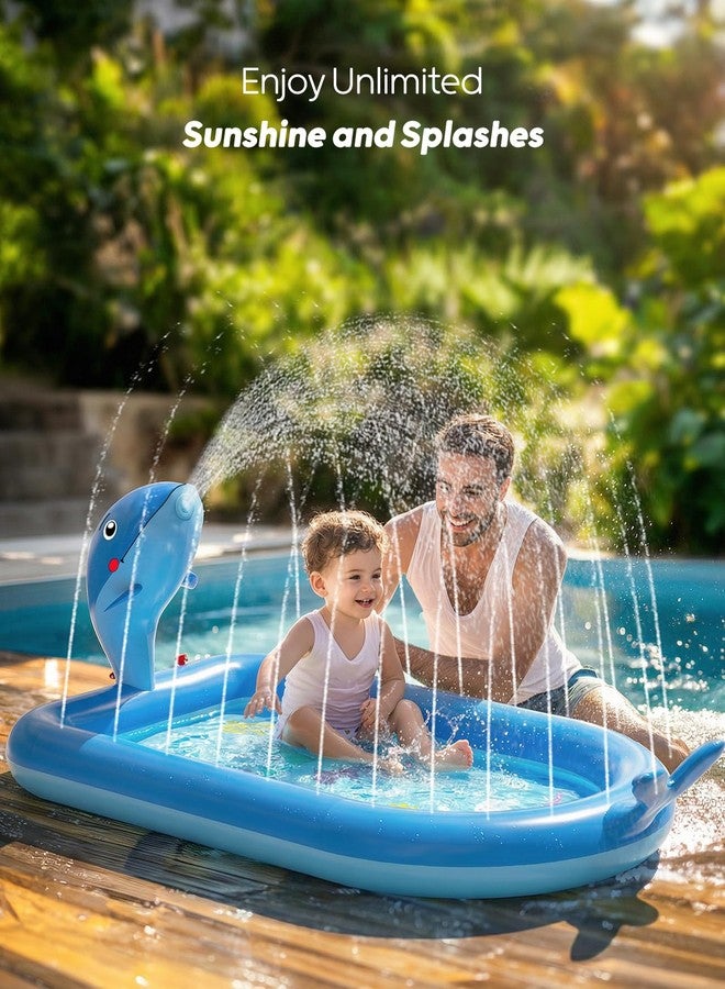 QPAU Unique Gifts for One Year Old,Blue Whale Toy Splash Pad for Toddlers,Inflatable Pool for Birthday Girl＆Boy Gifts 1 Year Old Girl＆Boy Gifts - Image 4